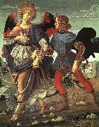 Andrea del Verrocchio Tobias und der Engel oil on canvas